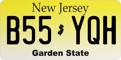 NJ license plate B55YQH