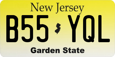 NJ license plate B55YQL