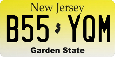 NJ license plate B55YQM