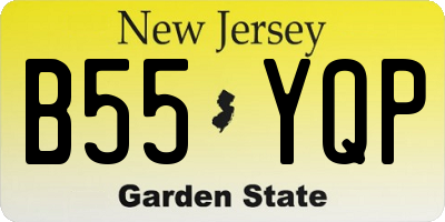 NJ license plate B55YQP