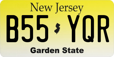 NJ license plate B55YQR