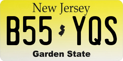 NJ license plate B55YQS