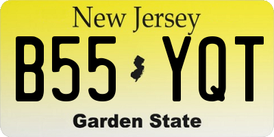 NJ license plate B55YQT