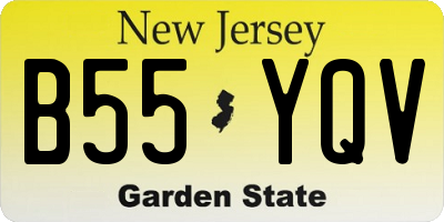 NJ license plate B55YQV