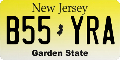 NJ license plate B55YRA