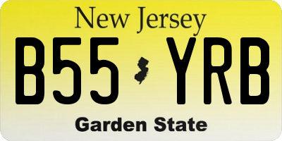 NJ license plate B55YRB