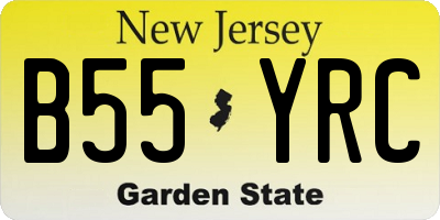 NJ license plate B55YRC