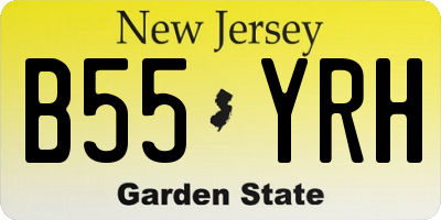 NJ license plate B55YRH