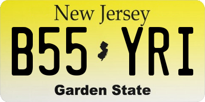 NJ license plate B55YRI