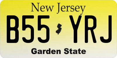 NJ license plate B55YRJ