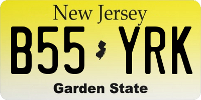 NJ license plate B55YRK