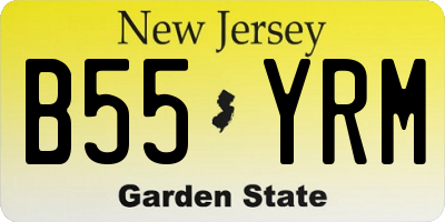 NJ license plate B55YRM