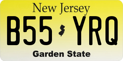 NJ license plate B55YRQ