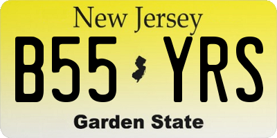 NJ license plate B55YRS