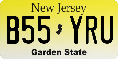 NJ license plate B55YRU