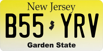 NJ license plate B55YRV