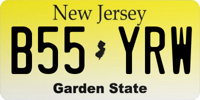 NJ license plate B55YRW