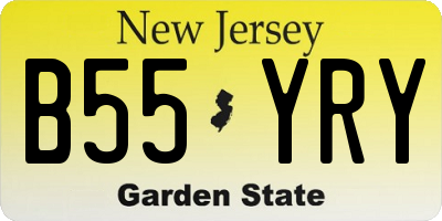 NJ license plate B55YRY