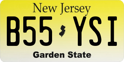 NJ license plate B55YSI