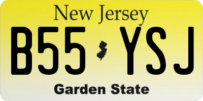 NJ license plate B55YSJ