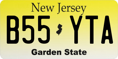 NJ license plate B55YTA