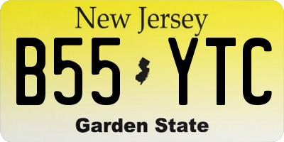 NJ license plate B55YTC