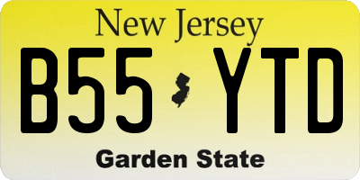 NJ license plate B55YTD