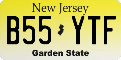 NJ license plate B55YTF