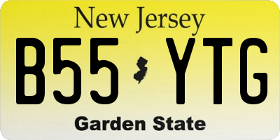 NJ license plate B55YTG