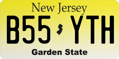 NJ license plate B55YTH