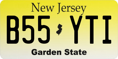 NJ license plate B55YTI