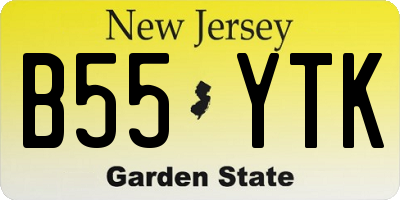 NJ license plate B55YTK