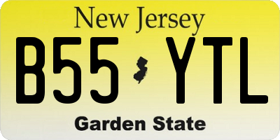 NJ license plate B55YTL