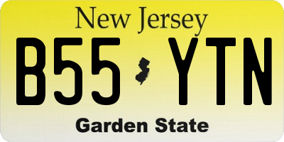 NJ license plate B55YTN