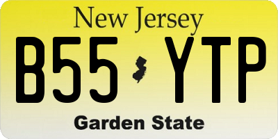 NJ license plate B55YTP