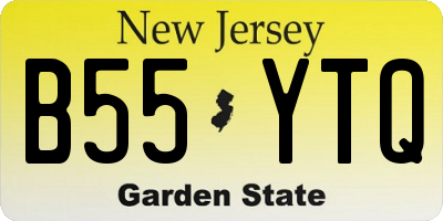NJ license plate B55YTQ