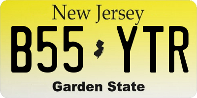NJ license plate B55YTR
