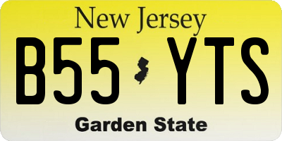 NJ license plate B55YTS