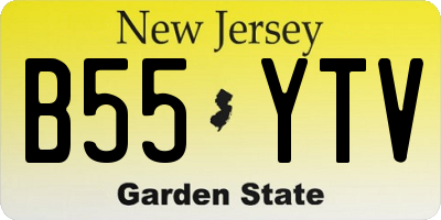 NJ license plate B55YTV