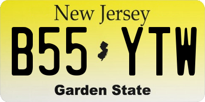 NJ license plate B55YTW
