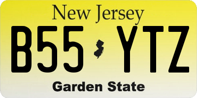 NJ license plate B55YTZ