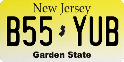 NJ license plate B55YUB