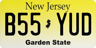 NJ license plate B55YUD