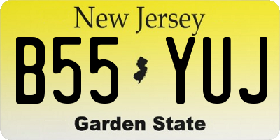 NJ license plate B55YUJ