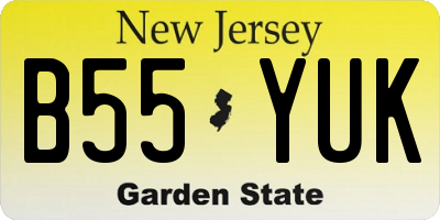 NJ license plate B55YUK