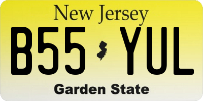 NJ license plate B55YUL