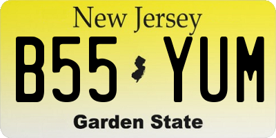 NJ license plate B55YUM