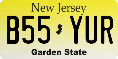 NJ license plate B55YUR