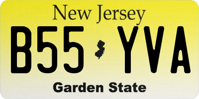 NJ license plate B55YVA