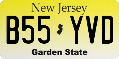 NJ license plate B55YVD